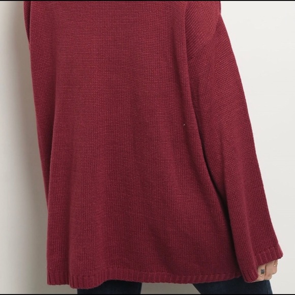 Berry Mauve Rose Knit Sweater - Picture 3 of 3